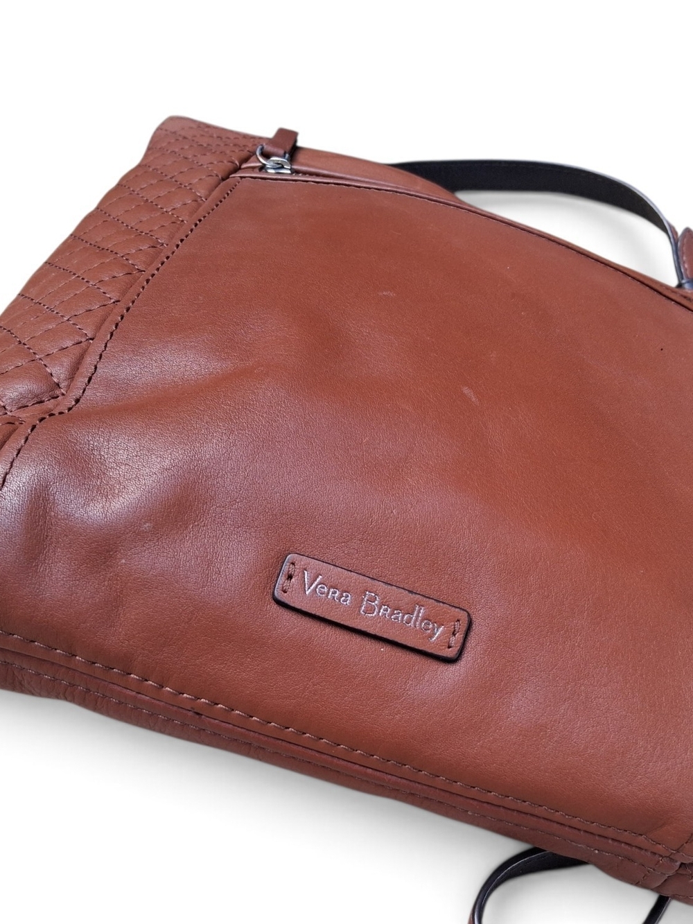 Vera Bradley Brown Leather Crossbody Bag